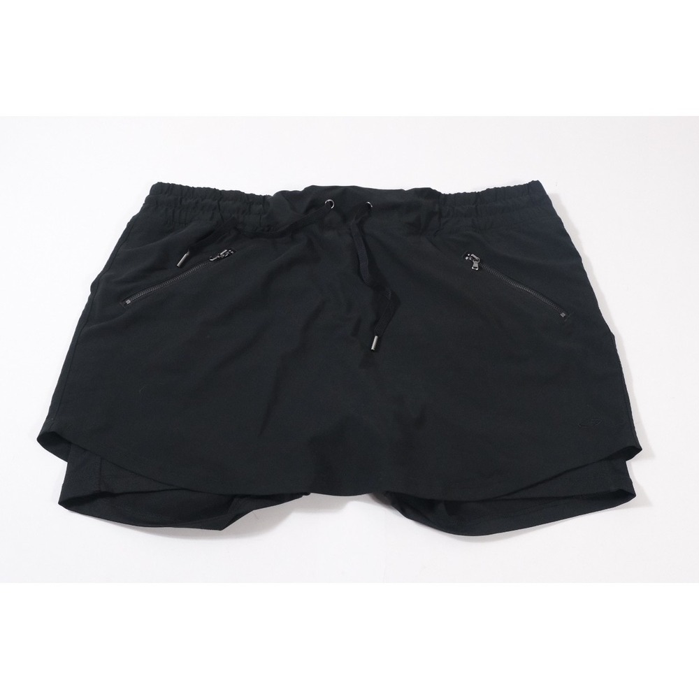 Champion Skort Women XXL Black Active 2-In-1 Athletic Skirt Zipper Pockets
